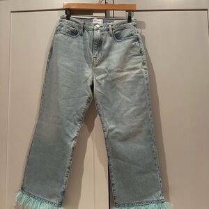 FRAME Light Blue Feather Hem Women's Jeans
